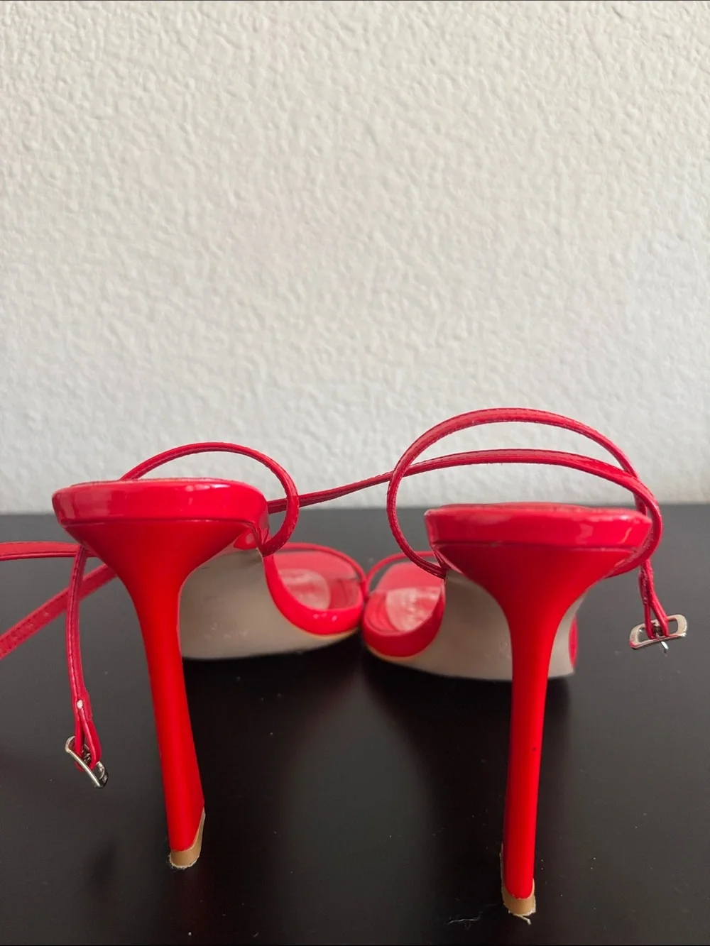 S.MI Red Strappy High Heel Sandals